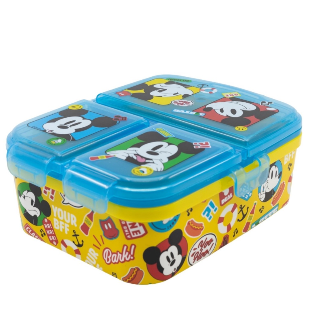 Delený plastový box na desiatu XL, Mickey Mouse Fun-Tastic, 74399