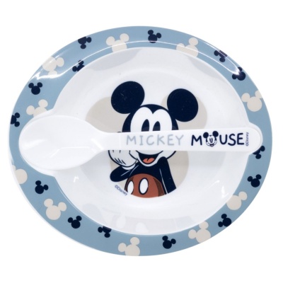 detske-plastove-nadobi-2ks-mickey-mouse-baby-blue-miska-lzicka-10478