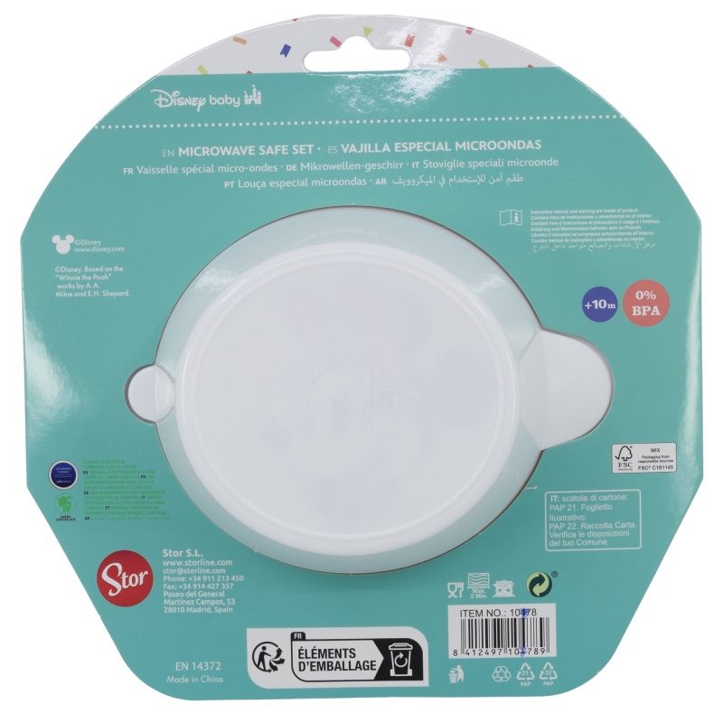 Dětské plastové nádobí 2ks, Mickey Mouse Baby Blue (miska, lžička), 10478 Dětské plastové nádobí 2ks, Mickey Mouse Baby Blue (miska, lžička), 10478