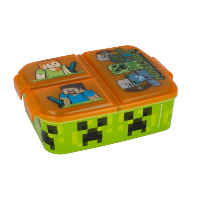 Dělený plastový box na svačinu MINECRAFT, 40420