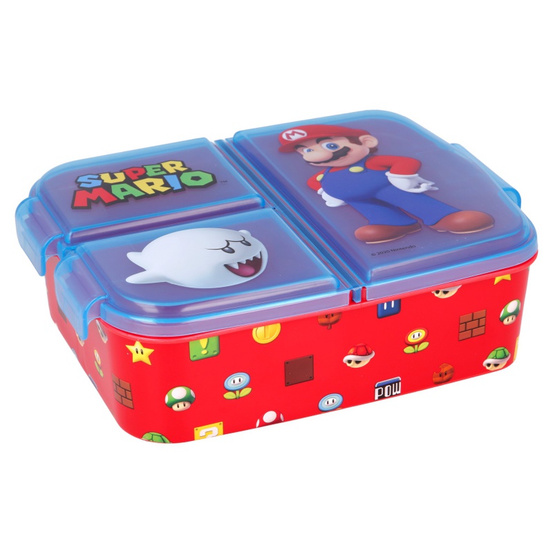 Delený plastový box na desiatu SUPER MARIO, 21420 Delený plastový box na desiatu SUPER MARIO, 21420