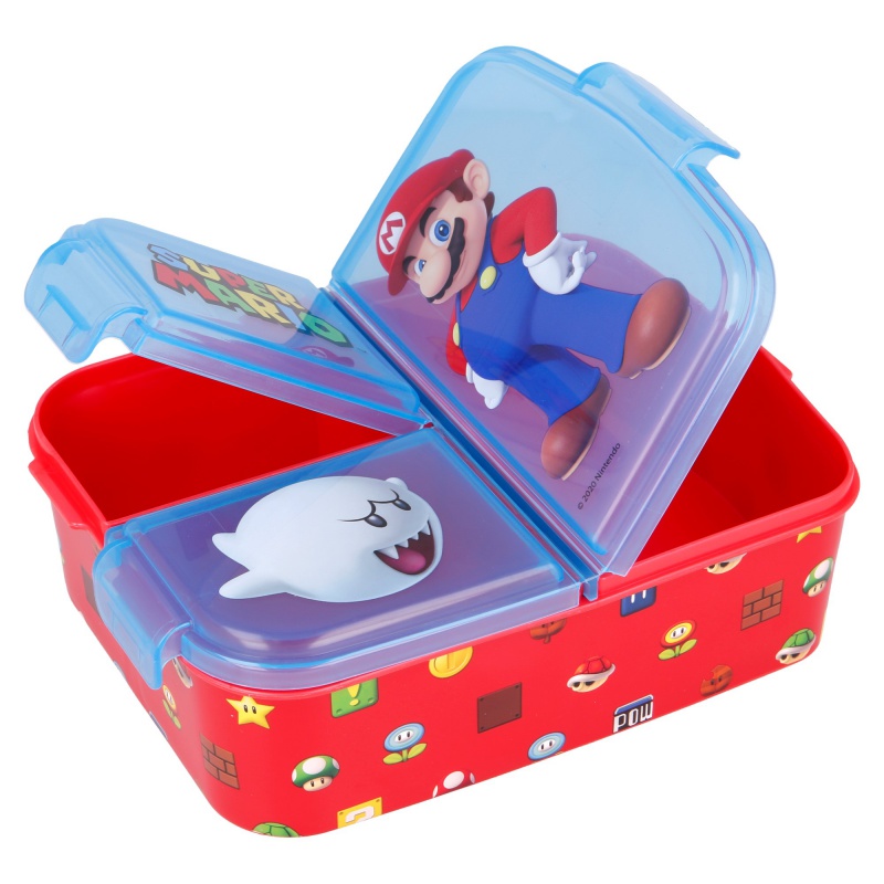 Delený plastový box na desiatu SUPER MARIO, 21420 Delený plastový box na desiatu SUPER MARIO, 21420