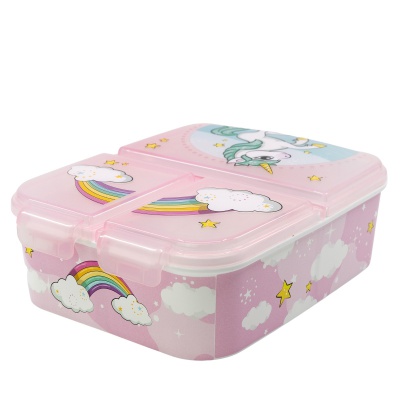 Dělený plastový box na svačinu UNICORN, 09722
