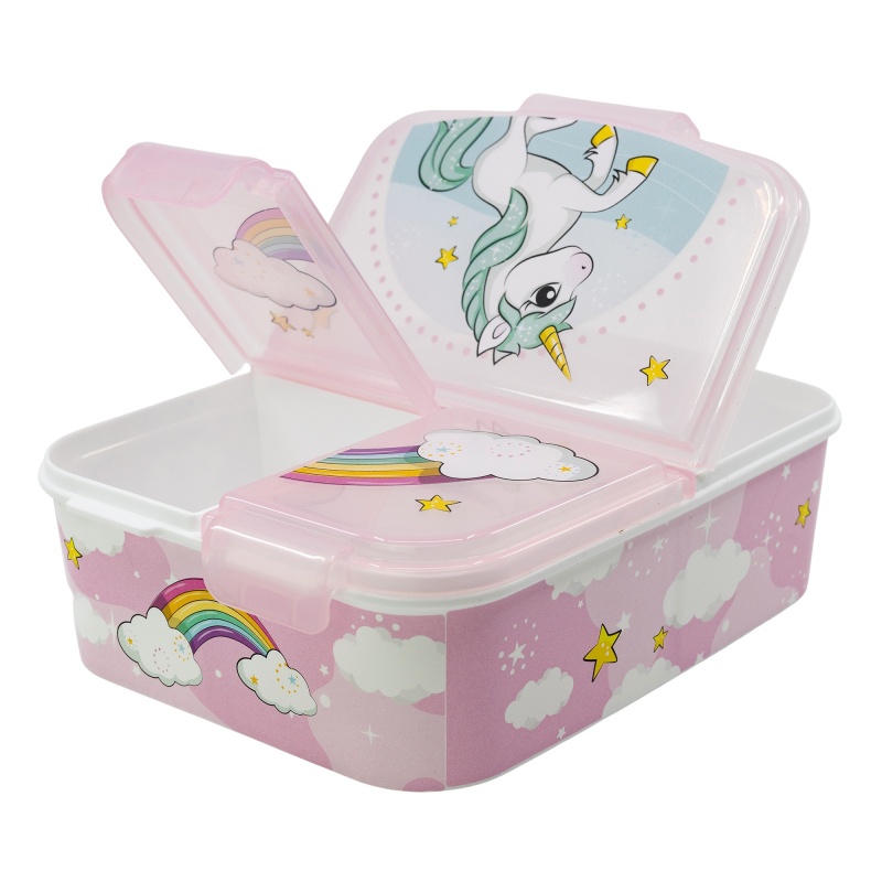 Dělený plastový box na svačinu UNICORN, 09722