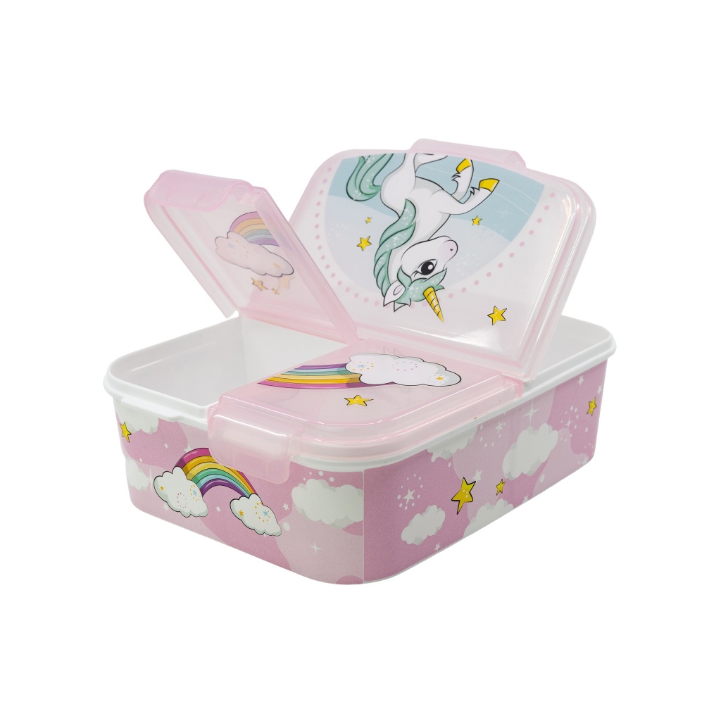 Dělený plastový box na svačinu UNICORN, 09722