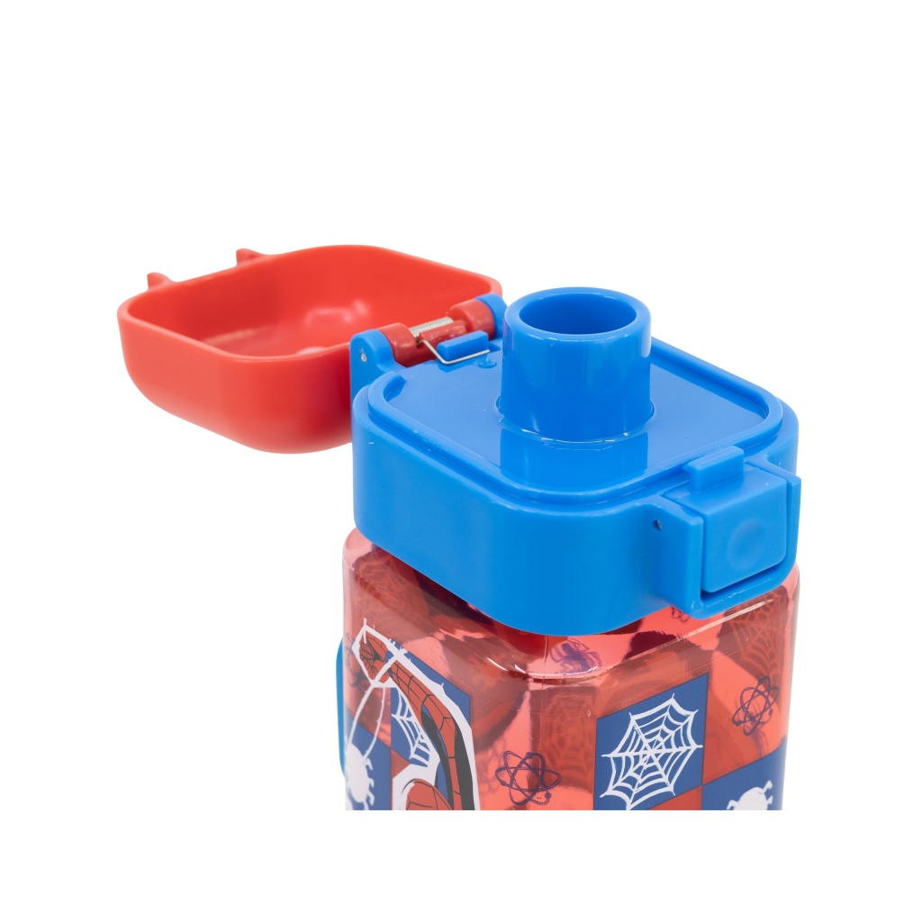 Hranatá plastová fľaša SPIDERMAN Lock, 550ml, 74702