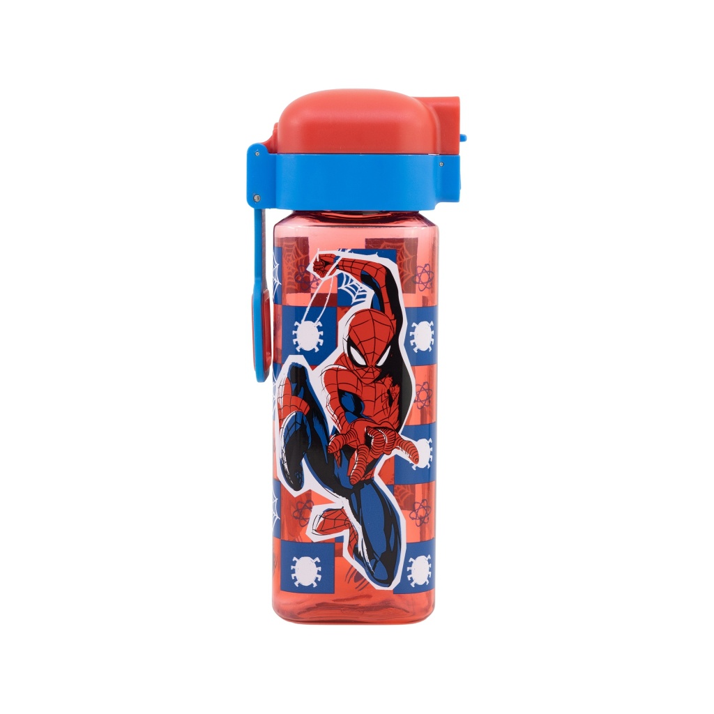Hranatá plastová fľaša SPIDERMAN Lock, 550ml, 74702