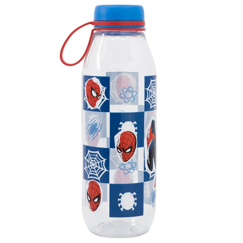 Plastová láhev se silikonovým poutkem Spiderman, 650ml, 74783
