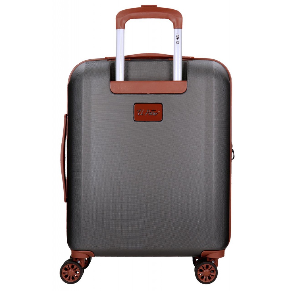 EL POTRO Ocuri Grey, ABS Cestovný kufor 55x40x20cm, 38L, 5128621 (small exp.)