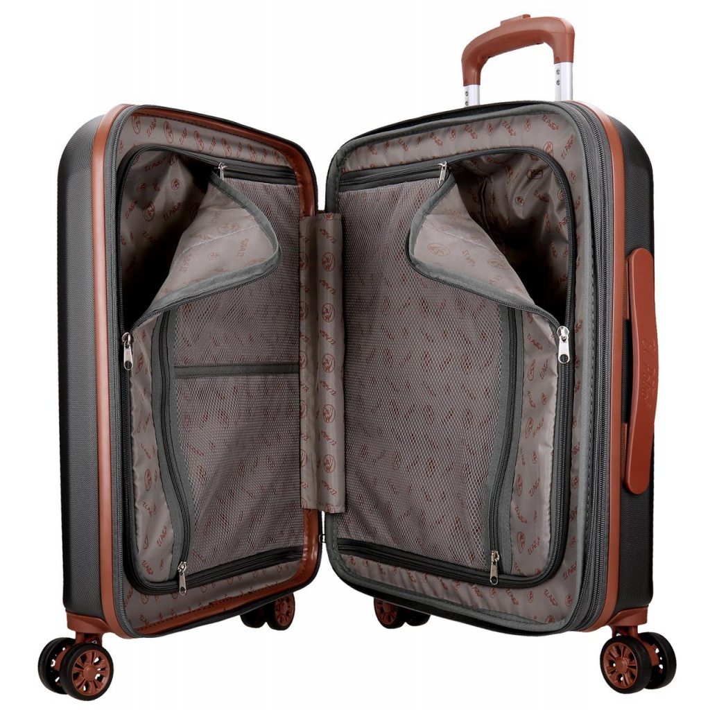 EL POTRO Ocuri Grey, ABS Cestovný kufor 55x40x20cm, 38L, 5128621 (small exp.)