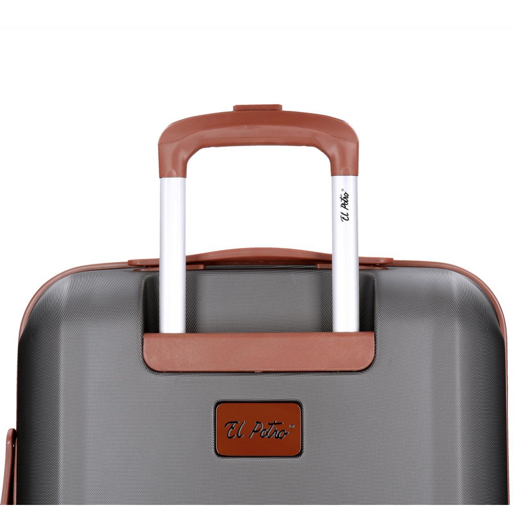 EL POTRO Ocuri Grey, ABS Cestovný kufor 55x40x20cm, 38L, 5128621 (small exp.)