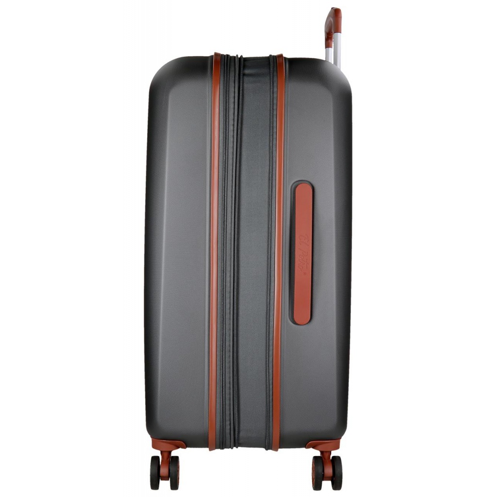 EL POTRO Ocuri Grey, ABS Cestovní kufr 70x49x28cm, 81L, 5128821 (medium exp.)