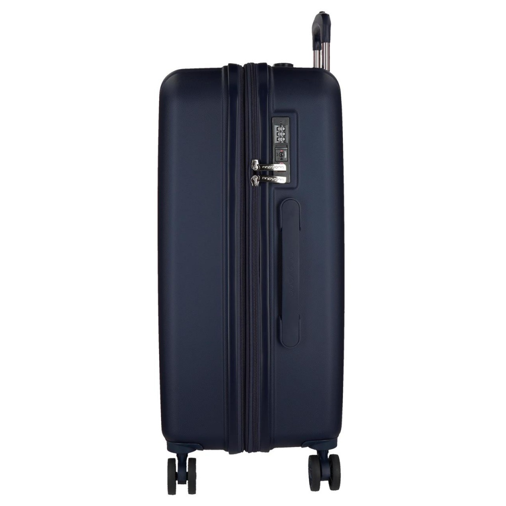 MOVOM Wood Navy Blue, Sada luxusných ABS cestovných kufrov, 75cm/65cm/55cm, 5318464