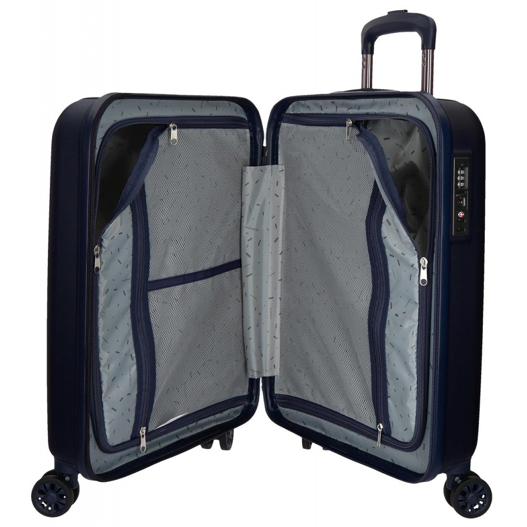 MOVEM Wood Navy Blue, Sada luxusních ABS cestovních kufrů, 75cm/65cm/55cm, 5318464