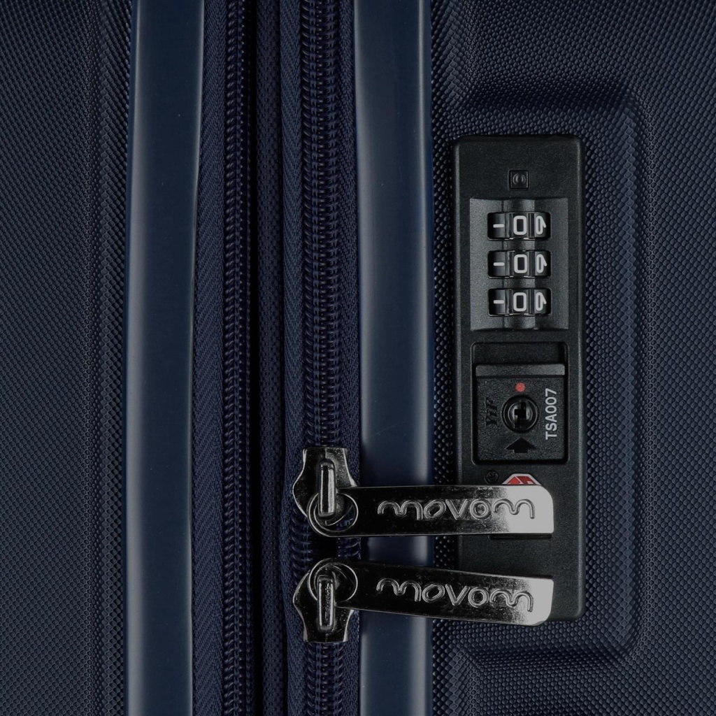 MOVEM Wood Navy Blue, Sada luxusních ABS cestovních kufrů, 75cm/65cm/55cm, 5318464