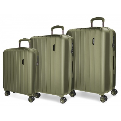 MOVOM Wood Khaki, Sada luxusných ABS cestovných kufrov, 75cm/65cm/55cm, 531846A MOVOM Wood Khaki, Sada luxusných ABS cestovných kufrov, 75cm/65cm/55cm, 531846A