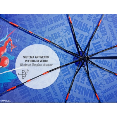 Chlapčenský skladací dáždnik SPIDERMAN, 75396 Chlapčenský skladací dáždnik SPIDERMAN, 75396