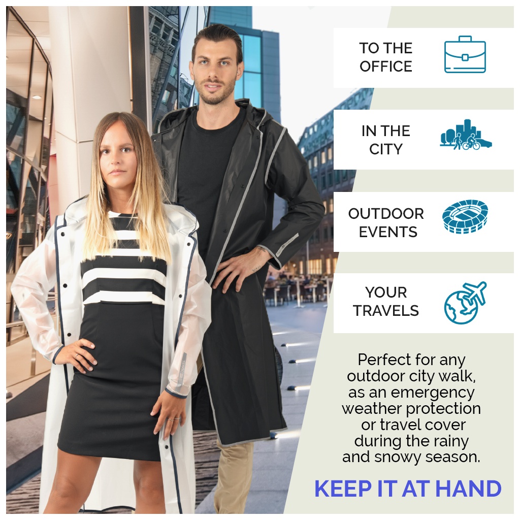 Kvalitní pánská pláštěnka Perletti Nero/Lime, velikost S, 14221