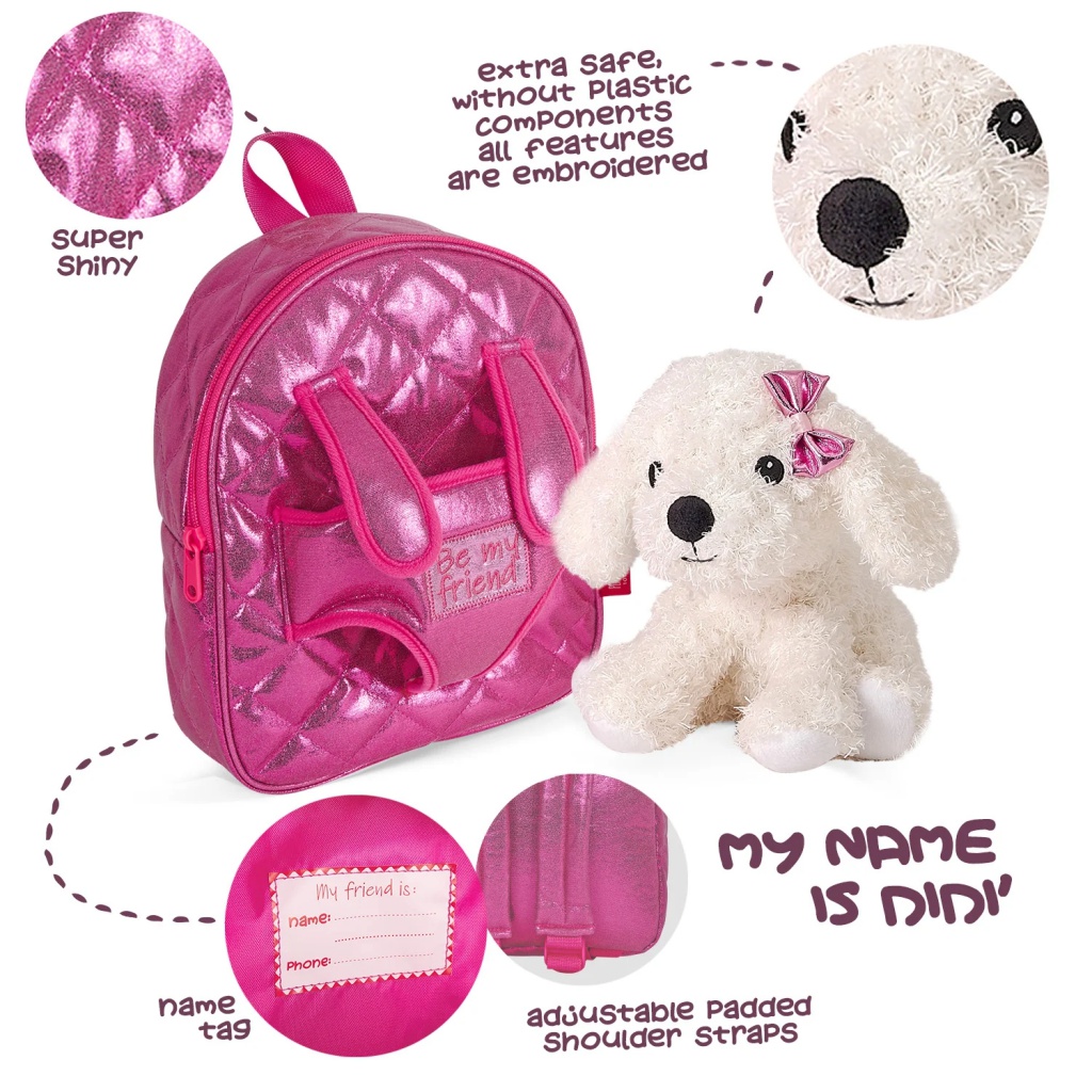 Dětský batoh s plyšovým pudlíkem Perletti Kids, 13080