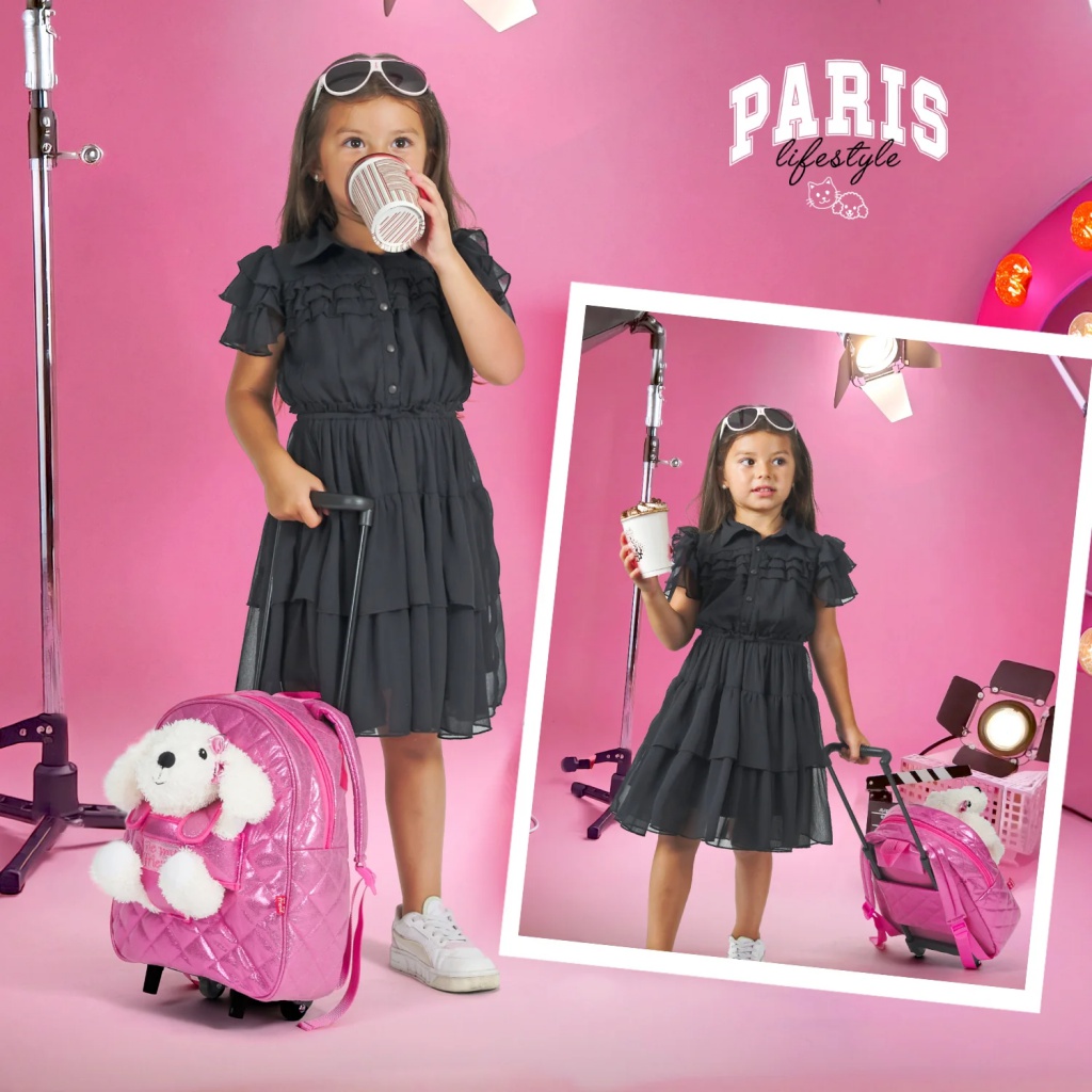 Dětský batoh na kolečkách s plyšovým pudlíkem Perletti Kids, 13081