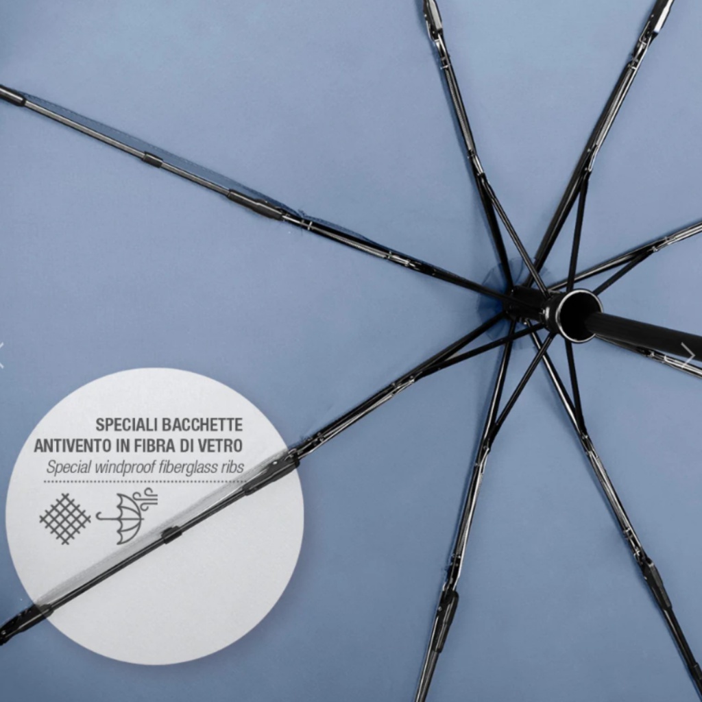 Plnoautomatický skladací dáždnik s reflexným pásom Perletti Technology, 21803