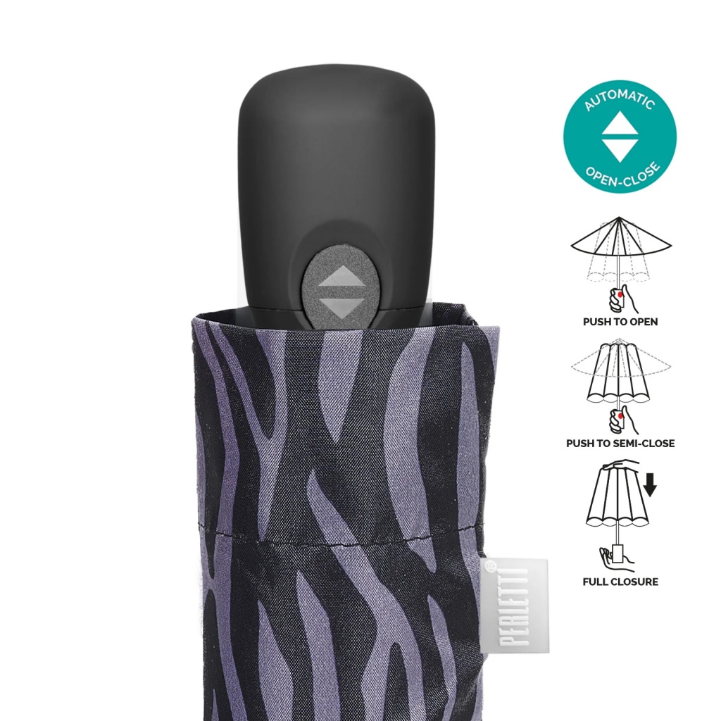 Plněautomatický skládací deštník Perletti Zebrato, 26386
