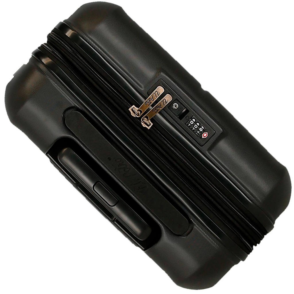 EL POTRO Vera Black, ABS Cestovní kufr 55x40x20cm, 37L, 5338621 (small exp.)