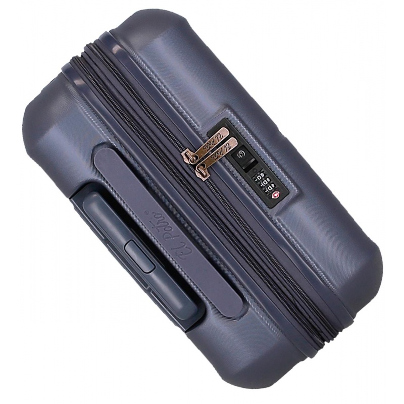 EL POTRO Vera Navy Blue, ABS Cestovný kufor 55x40x20cm, 37L, 5338622 (small exp.) EL POTRO Vera Navy Blue, ABS Cestovný kufor 55x40x20cm, 37L, 5338622 (small exp.)