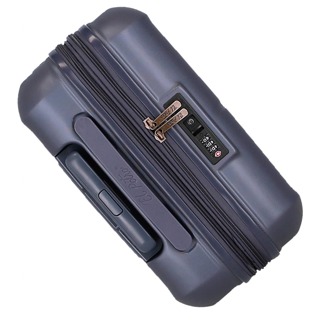 EL POTRO Vera Navy Blue, ABS Cestovní kufr 55x40x20cm, 37L, 5338622 (small exp.)