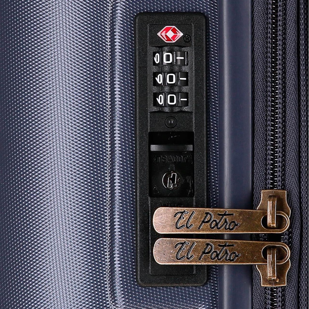 EL POTRO Vera Navy Blue, ABS Cestovní kufr 55x40x20cm, 37L, 5338622 (small exp.)