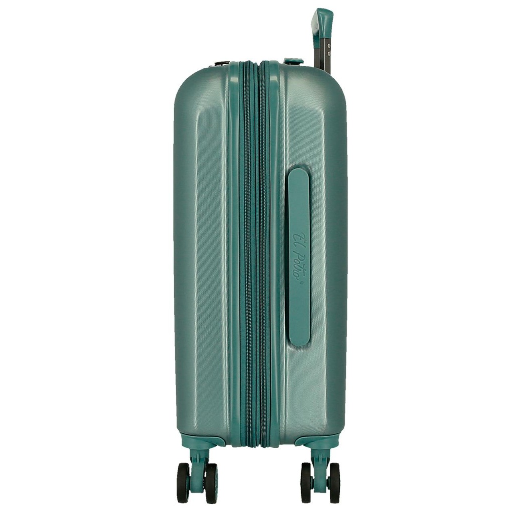 EL POTRO Vera Green, ABS Cestovný kufor 55x40x20cm, 37L, 5338623 (small exp.)