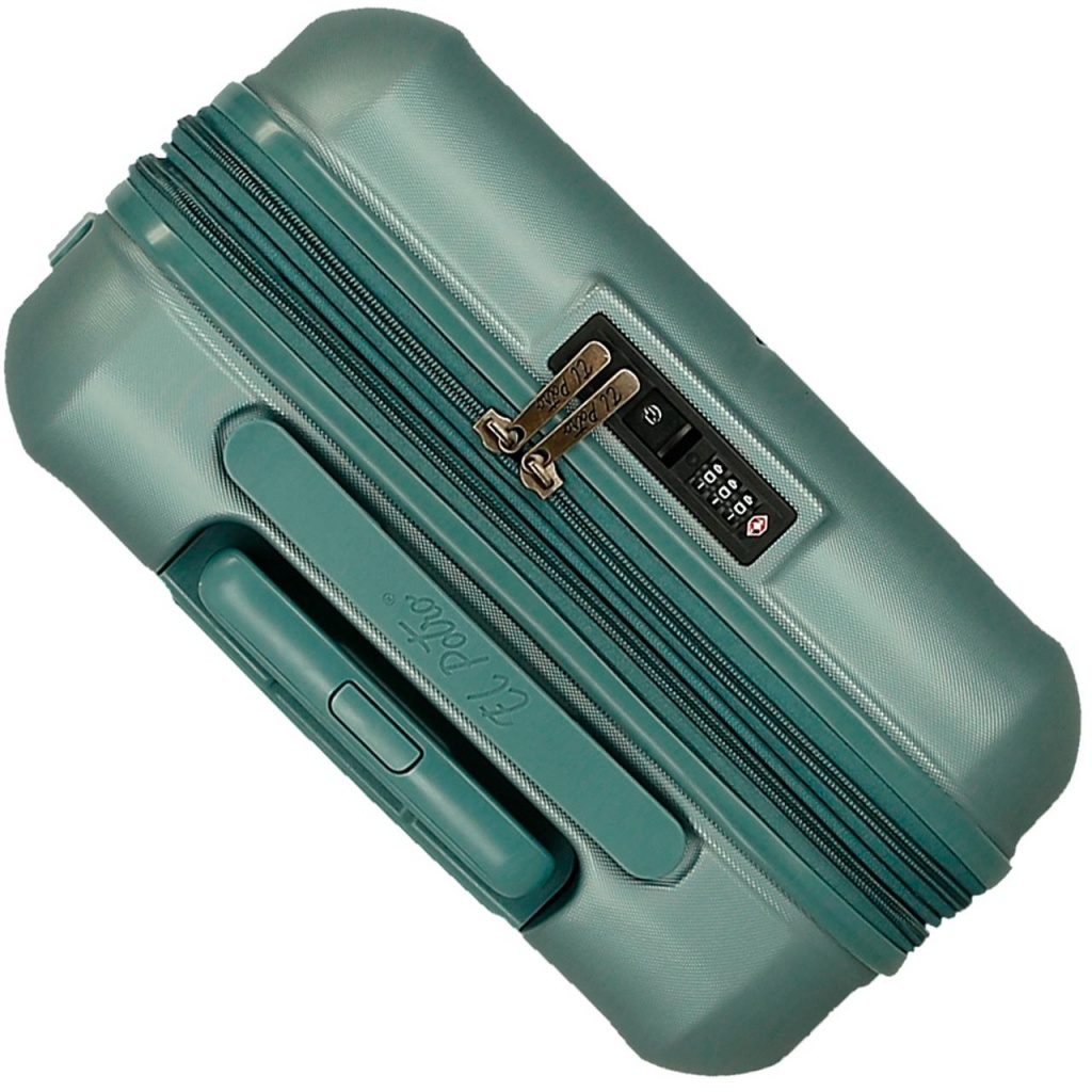 EL POTRO Vera Green, ABS Cestovní kufr 55x40x20cm, 37L, 5338623 (small exp.)