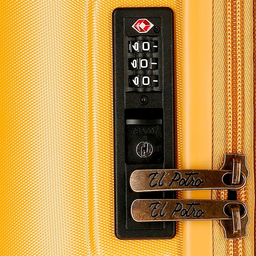 EL POTRO Vera Ochre, ABS Cestovní kufr 55x40x20cm, 37L, 5338624 (small exp.)