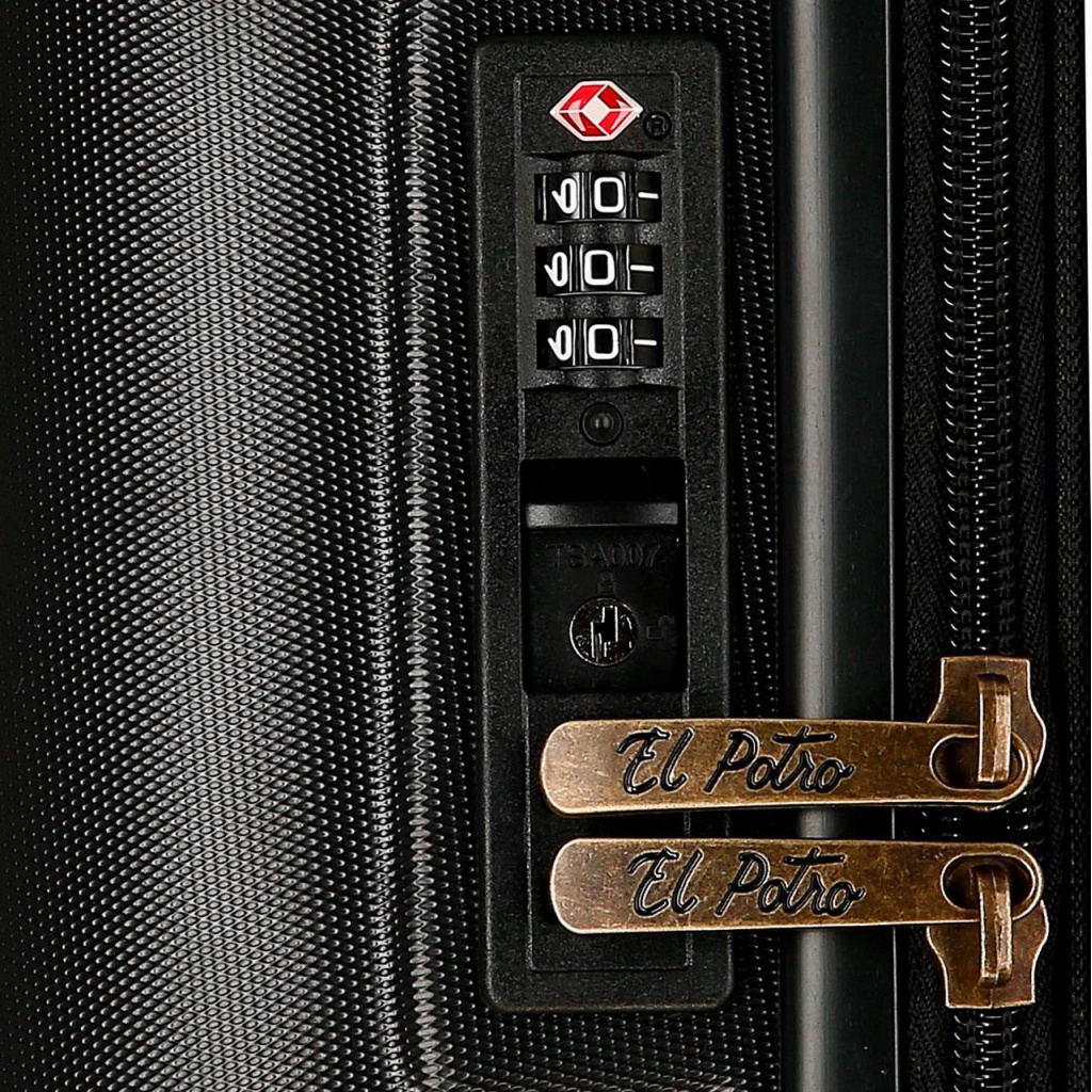 EL POTRO Vera Black, ABS Cestovný kufor 55x40x20cm, 37L, 5338721 (small)