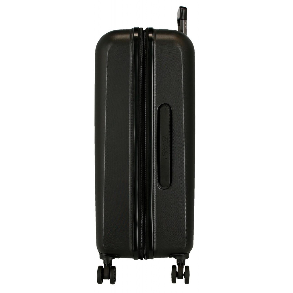 EL POTRO Vera Black, ABS Cestovní kufr 72x49x29cm, 81L, 5338821 (medium exp.)