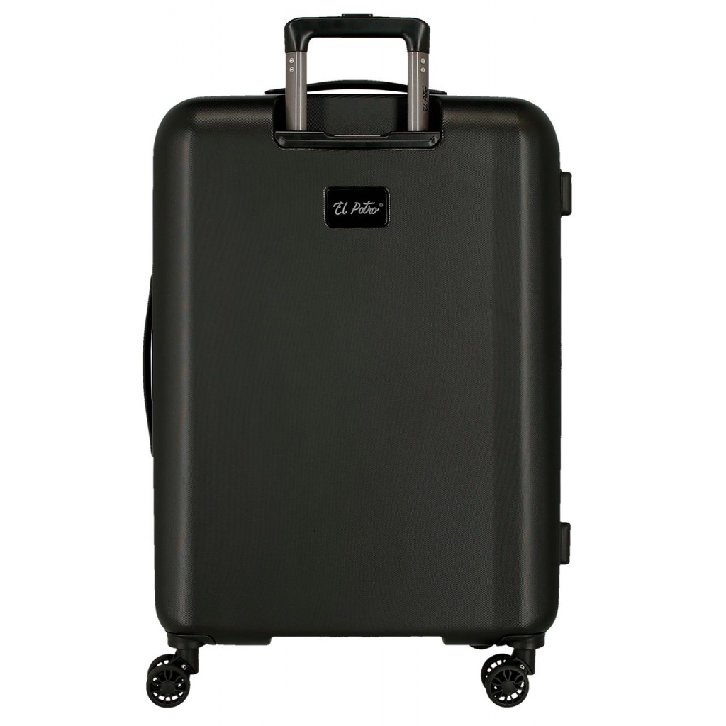 EL POTRO Vera Black, ABS Cestovní kufr 72x49x29cm, 81L, 5338821 (medium exp.)