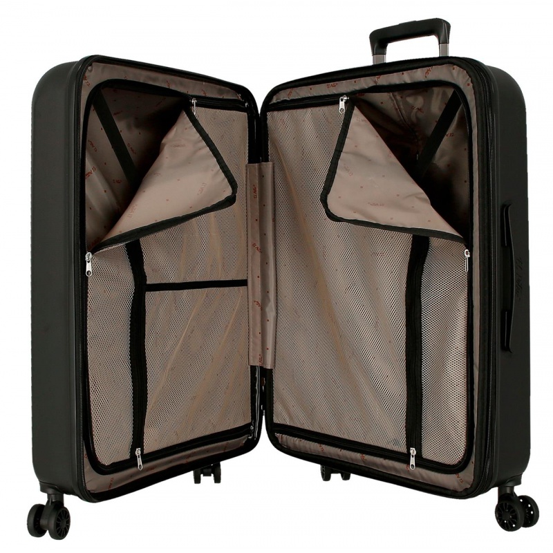 EL POTRO Vera Black, ABS Cestovný kufor 72x49x29cm, 81L, 5338821 (medium exp.) EL POTRO Vera Black, ABS Cestovný kufor 72x49x29cm, 81L, 5338821 (medium exp.)