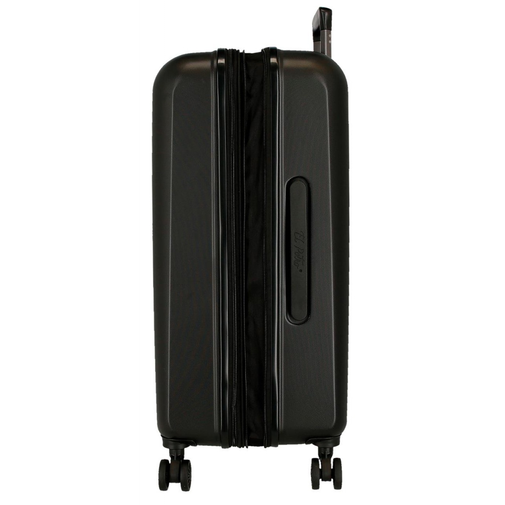 EL POTRO Vera Black, ABS Cestovní kufr 72x49x29cm, 81L, 5338821 (medium exp.)