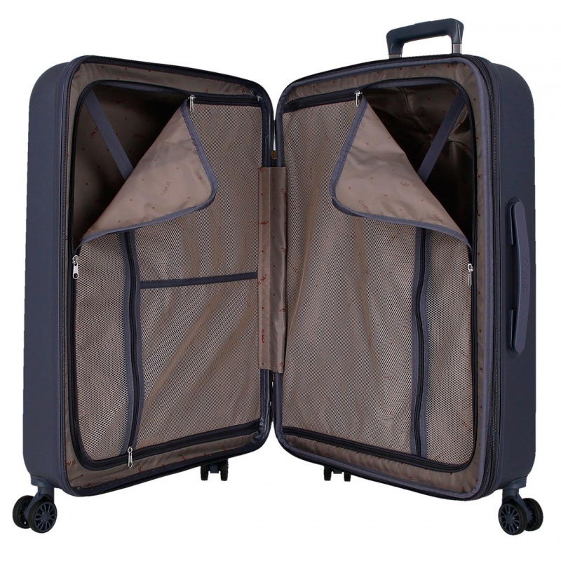 EL POTRO Vera Navy Blue, ABS Cestovný kufor 72x49x29cm, 81L, 5338822 (medium exp.)