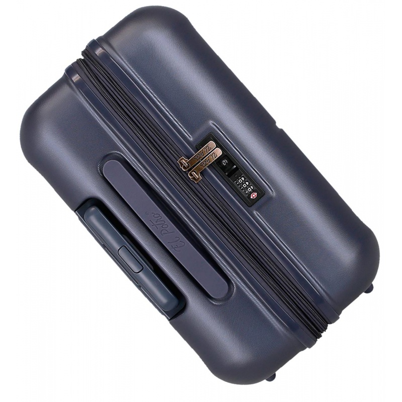EL POTRO Vera Navy Blue, ABS Cestovný kufor 72x49x29cm, 81L, 5338822 (medium exp.)