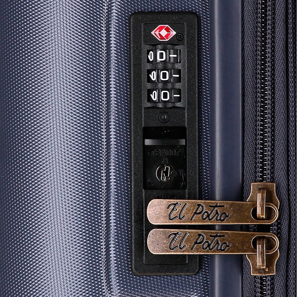 EL POTRO Vera Navy Blue – cestovný kufor ABS, 81 l, rozšíriteľný