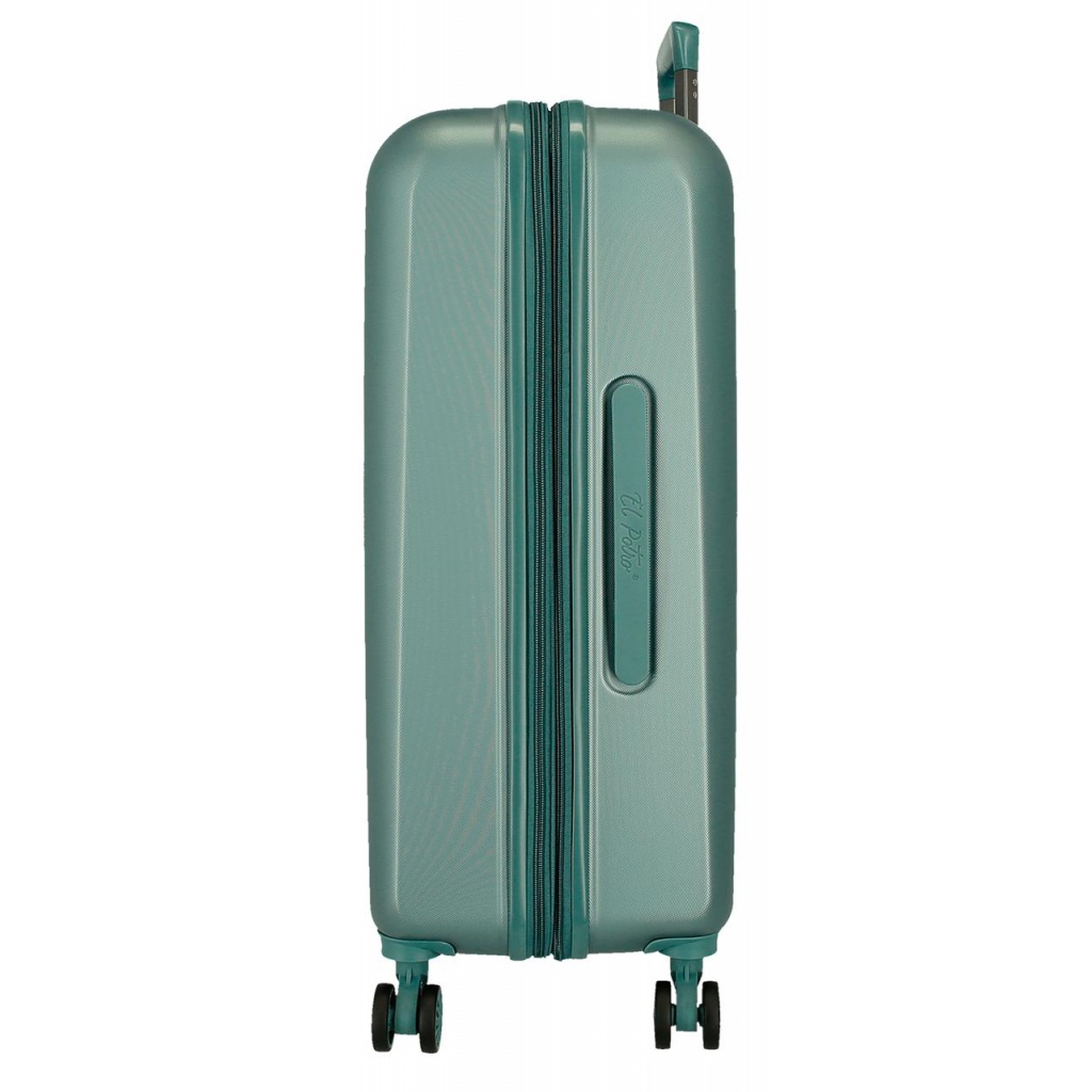 EL POTRO Vera Green – cestovný kufor ABS, 81 l, rozšíriteľný