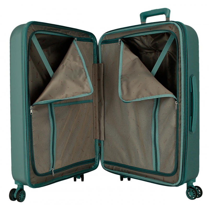 EL POTRO Vera Green, ABS Cestovný kufor 72x49x29cm, 81L, 5338823 (medium exp.) EL POTRO Vera Green, ABS Cestovný kufor 72x49x29cm, 81L, 5338823 (medium exp.)