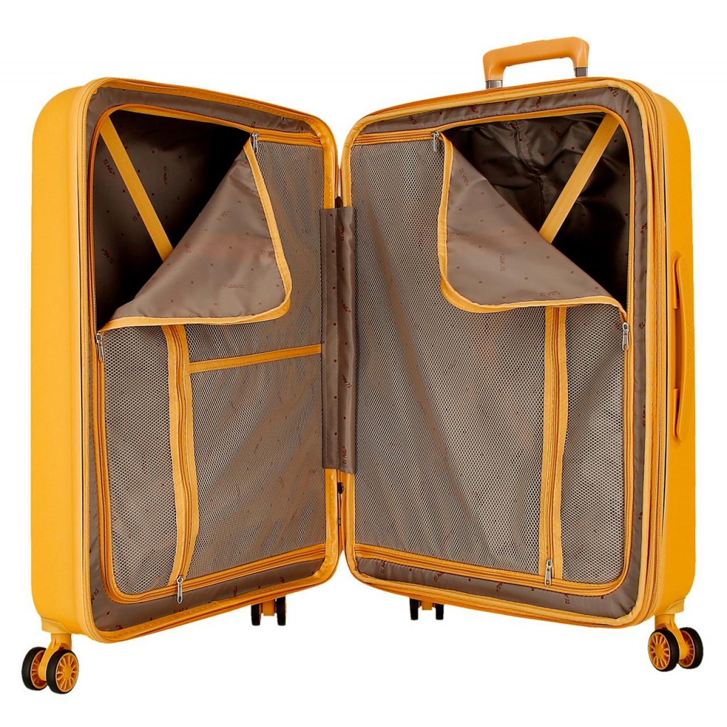 EL POTRO Vera Ochre – cestovný kufor ABS, 81 l, rozšíriteľný