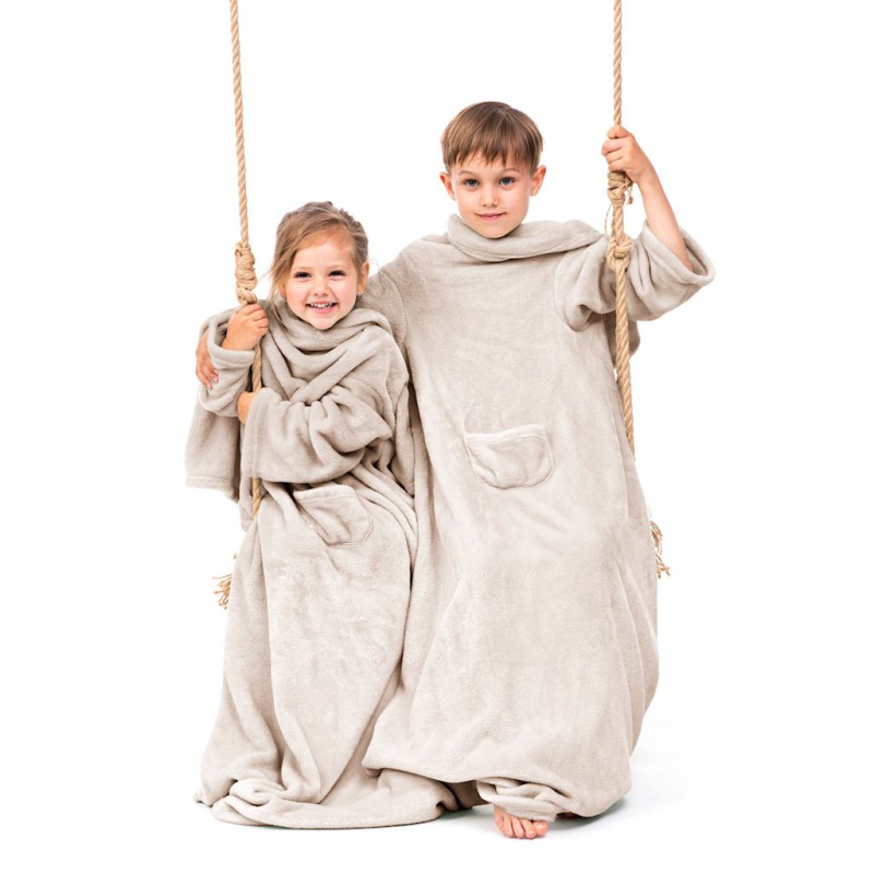 DecoKing, Detská TV deka Lazy Kids 90x105cm - krémová DecoKing, Detská TV deka Lazy Kids 90x105cm - krémová