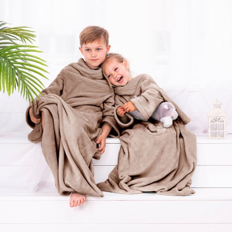 DecoKing, Dětská TV deka Lazy Kids 90x105 - béžová
