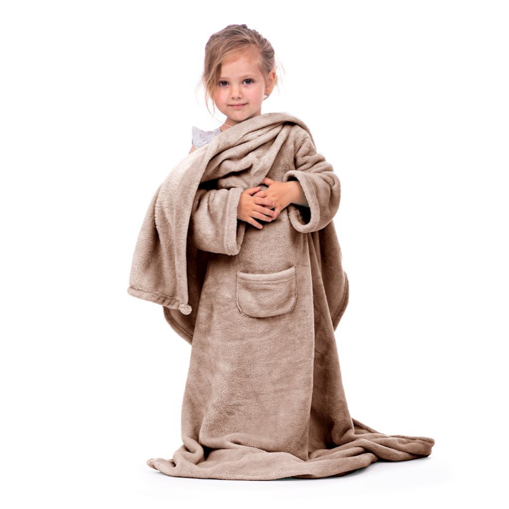 DecoKing, Dětská TV deka Lazy Kids 90x105 - béžová