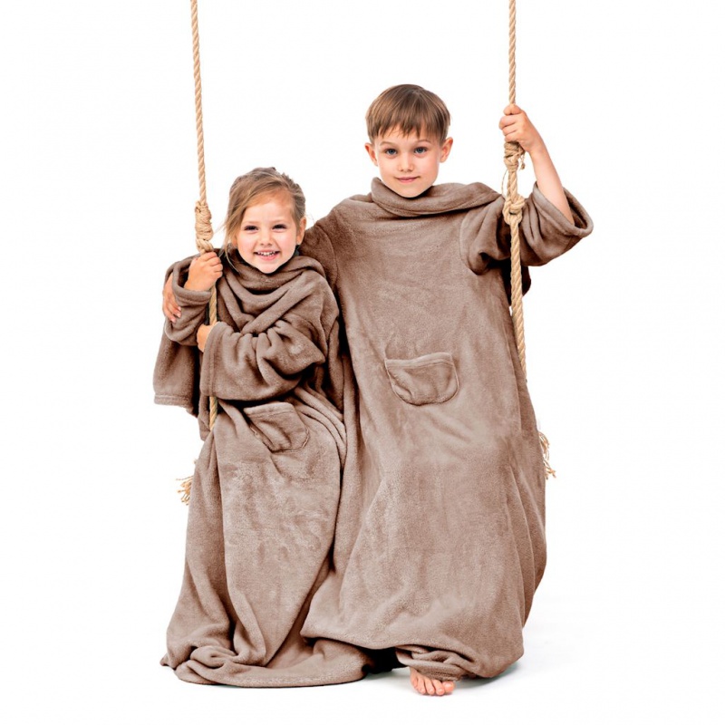 DecoKing, Detská TV deka Lazy Kids 90x105cm - béžová DecoKing, Detská TV deka Lazy Kids 90x105cm - béžová