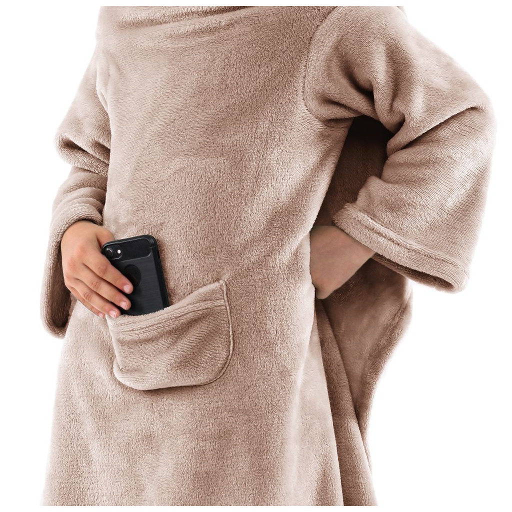 DecoKing, Dětská TV deka Lazy Kids 90x105 - béžová