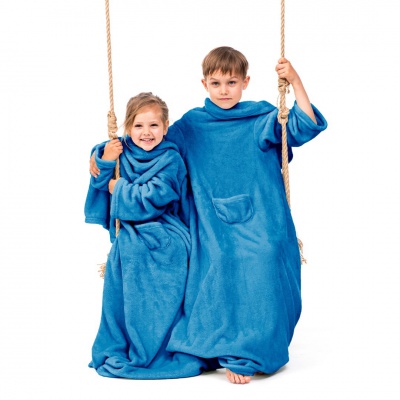 DecoKing, Detská TV deka Lazy Kids 90x105cm - modrá DecoKing, Detská TV deka Lazy Kids 90x105cm - modrá